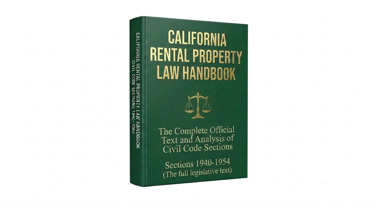 CALIFORNIA RENTAL PROPERTY LAW HANDBOOK: The Complete Official Text and Analysis of Civil Code Sections 1940–1954 - PDF
