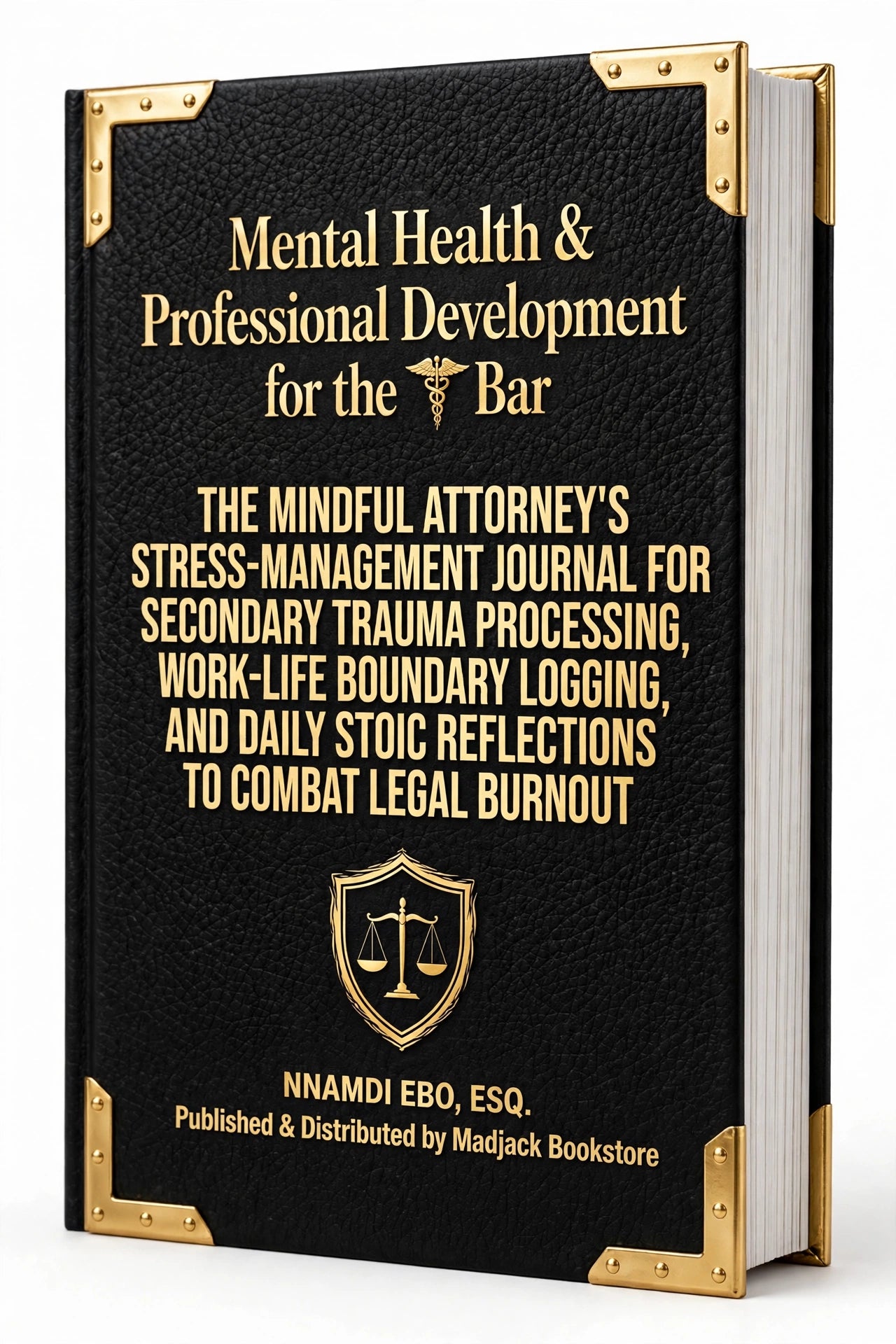 MENTAL HEALTH & PROFESSIONAL DEVELOPMENT FOR THE BAR: The Mindful Attorney's Stress-Management Journal for Secondary Trauma Processing, Work-Life Boundary Logging, and Daily Stoic Reflections to Combat Legal Burnout – PDF