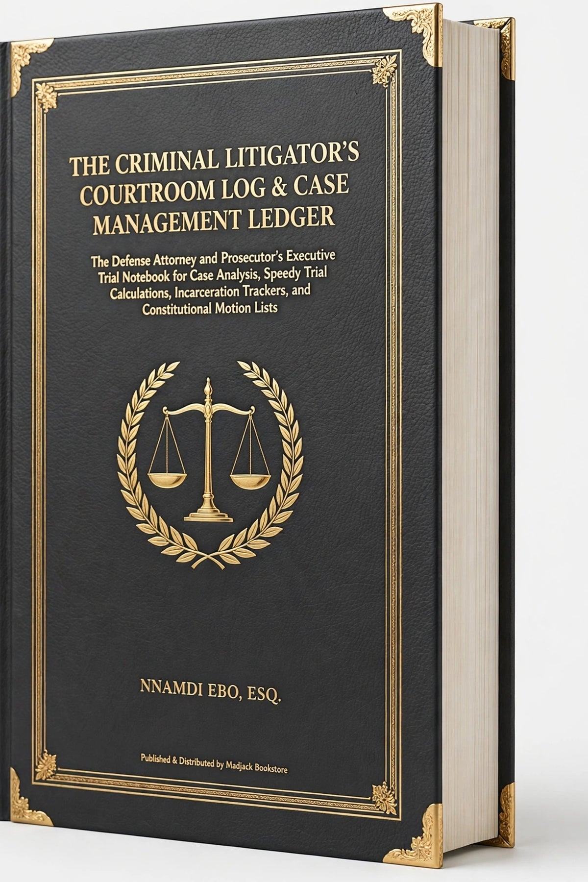 THE CRIMINAL LITIGATOR'S COURTROOM LOG & CASE MANAGEMENT LEDGER: The Defense Attorney and Prosecutor's Executive Trial Notebook for Case Analysis, Speedy Trial Calculations, Incarceration Trackers, and Constitutional Motion Lists – PDF